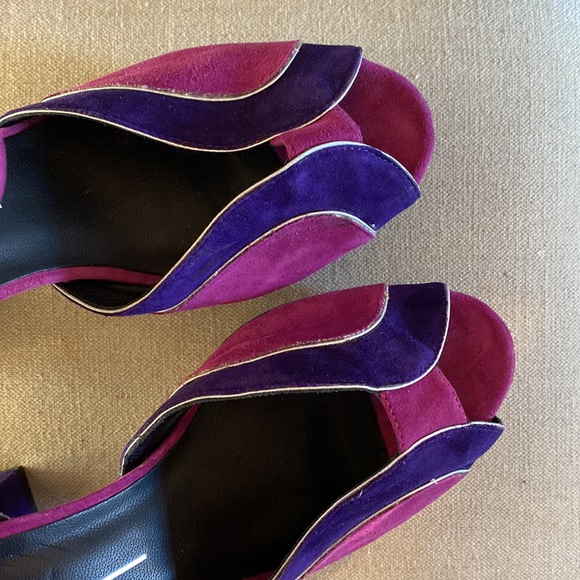 Dolce Vita Purple and Teal Platform Heels - Picture 5 of 13